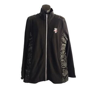 Cutter & Buck Wisconsin Badgers Women's Black Zip-Up Fleece Jacket Size XLT